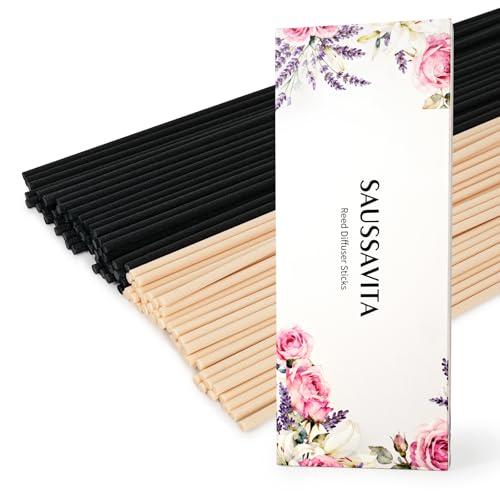 11 inch Diffuser Sticks 100 Pack, Diffuser Reeds Sticks Refill for Home and Bathroom, Diffuser Reeds Sticks for Scented Diffuser Nude&Black - color: Nude&black
