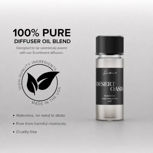 Scentiment Tropical Resort Diffuser Oil - Fragrance Oil Refill - 0.68 fl oz | Premium Hotel Scent with Notes of Bergamot, Magnolia & Oud, hotel-inspired aromatherapy home fragrance oil, for air diffusers - size: 0.68 Fl Oz (Pack of 1)