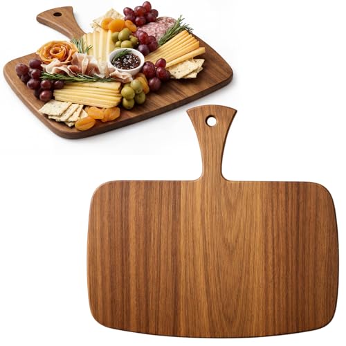 Nuenen 30 Pcs Cutting Boards with Handle,15.7 X 7.8 Inch,Acacia | 15.7 X 7.8 Inch Bamboo Wood Serving Boards, Bulk Chopping Blanks for Pizza Bread Cheese Charcuterie, Ideal for DIY Engraving - color: Acacia, size: 12"L x 11"W