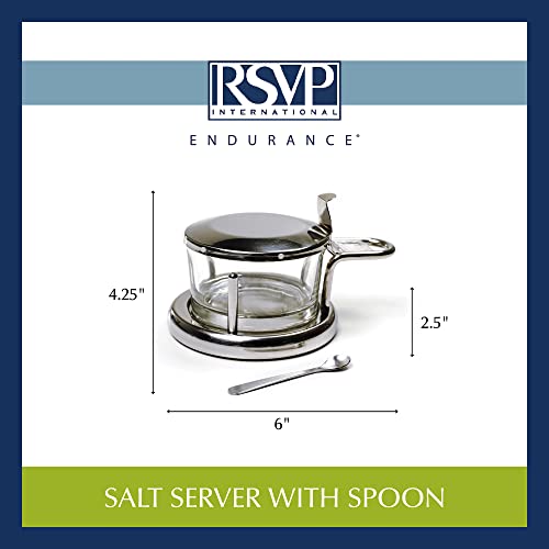 RSVP Stainless Steel Endurance Salt Server with Spoon