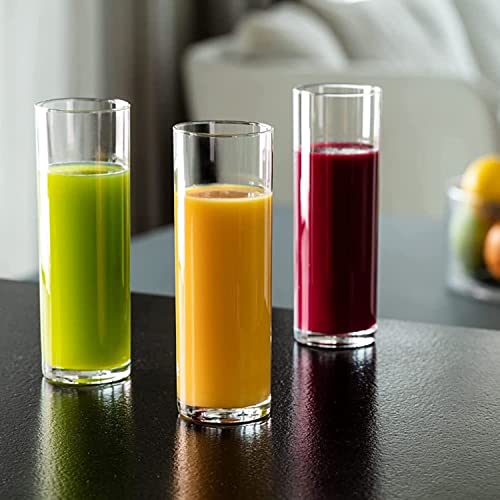 Krosno Tall Drinking Glasses Set of 6 – 6.8 oz Highball Glasses for Water, Juice & Drinks, Clear Glassware, Balance Collection, Elegant Everyday Tumblers, Dishwasher Safe, Made in Europe