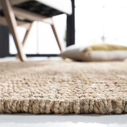 SAFAVIEH Natural Fiber Collection Runner Rug - 2'6" x 8', Grey, Handmade Boho Fringe Woven Jute, Ideal for High Traffic Areas in Living Room, Bedroom (NF368C) - color: Grey, size: 2'6" x 8' (Runner)