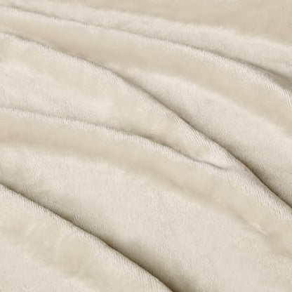 Amazon Basics Soft Fleece Throw Blanket, Cozy Warm Blanket for Couch & Sofa, 50 x 60 Inches, Beige - color: Beige, size: 50 x 60 inches