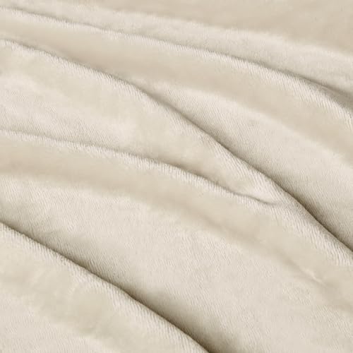 Amazon Basics Soft Fleece Throw Blanket, Lightweight Cozy Warm Blanket for Couch & Sofa, 50 x 60 Inches, Beige (Pack of 2) - color: Beige, size: 50 x 60 inches (Pack of 2)