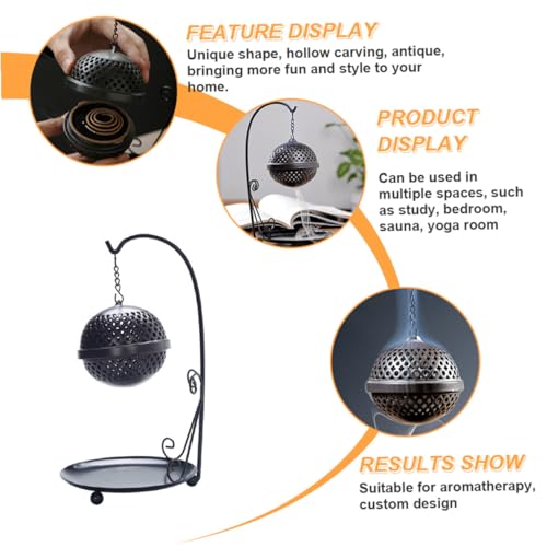 Uonlytech Backflow Incense Burner Waterfall Aromatherapy Holder for Home Decoration Premium Iron Metal Material Stress Relief and Air Purification Easy to Use and Design