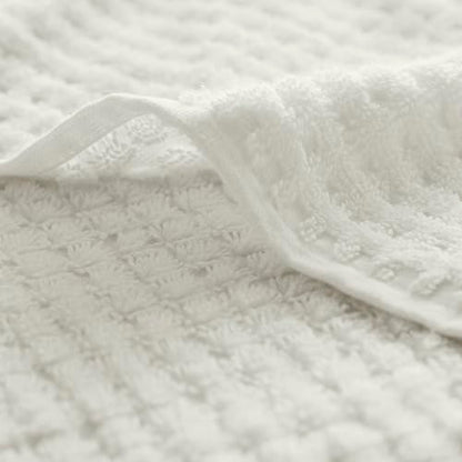 BOLL & BRANCH Turkish Waffle Hand Towel Set, White | Set of 2 - 100% Organic Turkish Cotton - Lightweight Breathable Absorbent Luxury Spa Waffle Hand Towels - color: White, style: Turkish Waffle