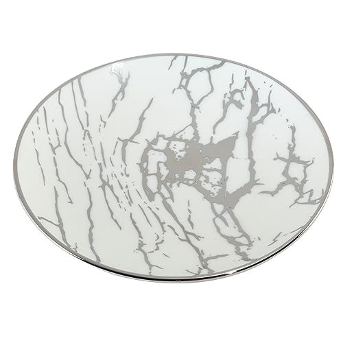 Certified International Matrix Silver Plated 6" Luncheion/Canape Plates Set of 6 Assorted Designs
