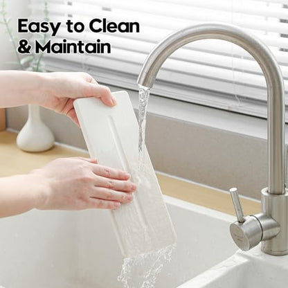 2 Pack Diatomite Stone Sink Tray, Water Absorbing Mat for Kitchen & Bathroom Counter, Quick Dry Soap Dish Makeup Vanity Caddy,Sponge Holder Organizer, White - 2pcs of 9"x 3.5" - color: 2 Pcs - White - 9"x 3.5"