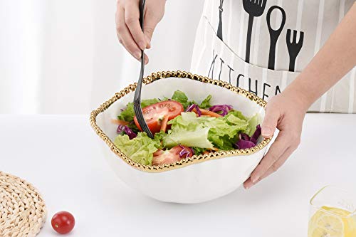 Pampa Bay Salerno Porcelain Salad Bowl (White) - color: White