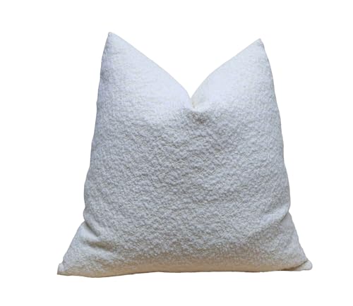 Boucle Decorative Pillow Cover – Soft Textured Throw Pillow Case for Sofa, Couch, Living Room & Bedroom - size: 16 x 26 inches