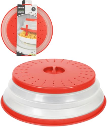 Tovolo Microwave Splatter Cover for Food,Large (Candy Red Apple)-Collapsible&Vented Silicone Splatter Guard Lid-Microwave Plate&Dish Cover with Handle-BPA-Free Kitchen Gadget for Meal Prep (Pack of 6) - color: Candy Apple Red, size: Large (13 inch) - 6-Pa