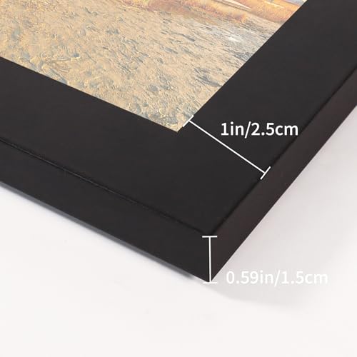 4x4 Collage Picture Frames Set of 2, Rustic Wooden Real Glass Vertical Hanging 3 Opening 4 by 4 Photo Frame, Black - color: Black, size: Vertical-4x4 in