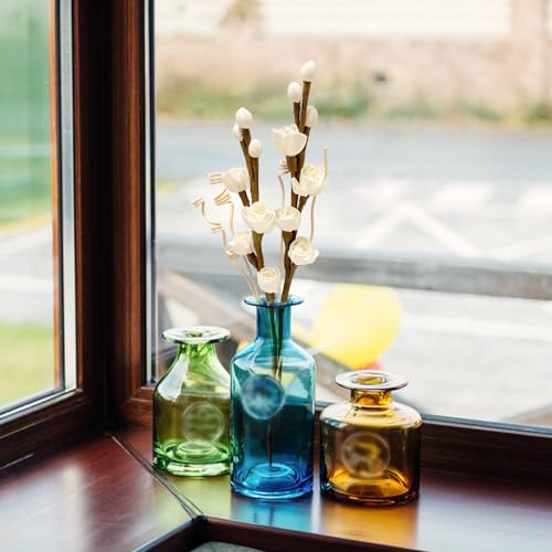 Reed Diffuser Sticks, Flower Sticks Set,White Rose Wood Flower, Reed Diffuser for Home, for Bedroom, Office Bathroom Shelf Decor