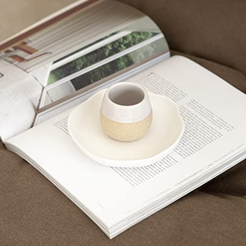 Ceramic Espresso Cups Set of 4, 4.5oz capacity - Small Modern Coffee Cups - Dishwasher Safe Cortado Macchiato Coffee Mugs for Nespresso Machine - Demitasse Cups - Espresso Accessories - Expresso Cup