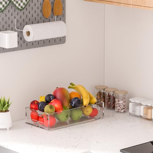 Clear Toilet Basket Tank Tray, Acrylic Bathroom Basket, Back of Toilet Organizer for Paper Storage, Anti-slip and Moisture-proof - color: Clear