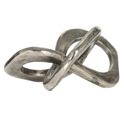 Bloomingville Antique Metal Knot Figurine, Silver - color: Silver
