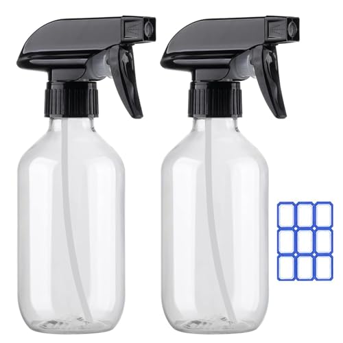 Plastic Spray Bottles for plant - 2Pack/10oz/300ml - Small Spray Bottles | Mist Stream - No Clog No Leak, Easy to Grip with Adjustable Nozzle for Hair, Cooking, Cleaning - BPA Free - size: 10oz,2Pack