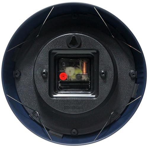 Infinity Instruments Retro 9.5 Inch Round Indoor Wall Clock, Navy Blue - color: Navy Blue, size: 9.5 Inch