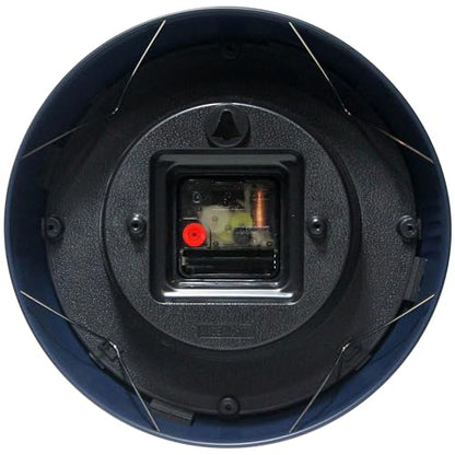 Infinity Instruments Retro 9.5 Inch Round Indoor Wall Clock, Navy Blue - color: Navy Blue, size: 9.5 Inch