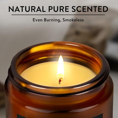 Candles for Men, 6 Pack Scented Candles for Home, Natural Aromatherapy Soy Candles Set, Long Burning Candles Gifts for Women Christmas Fathers Day, Husband, Him, Dad, Birthday - color: Black