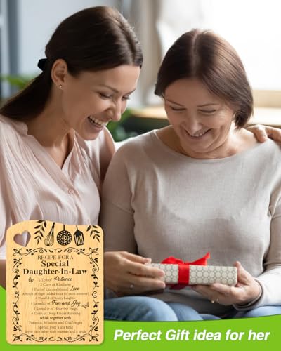 Gifts for Daughter in Law, Daughter-in-Law Birthday gift from Women | Mothers Day Christmas Gift for Daughter in Law, Recipe for A Special Daughter in Law, Cutting Board with Spoon - color: Daughter in Law