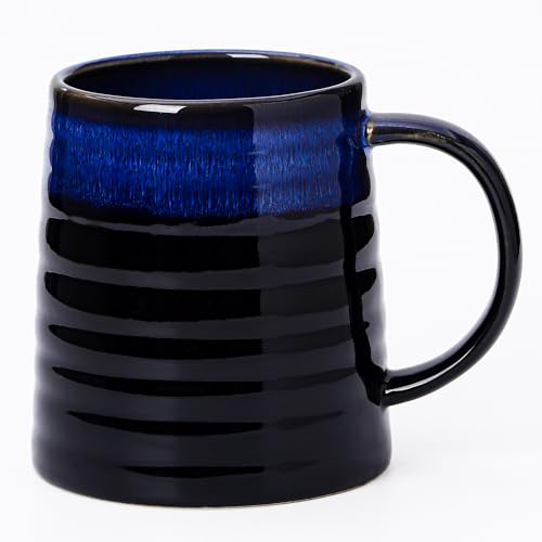 Mkour 23oz Extra Large Ceramic Coffee Mugs, Handmade Cup, Big Tea Cups with Large Handle for Office and Home, Microwave and Dishwasher Safe (Sky Blue) - color: Sky Blue