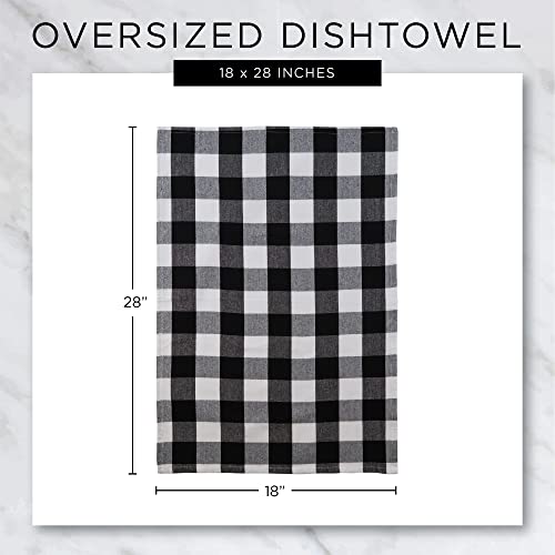 DII Home Sweet Farmhouse Kitchen Collection, Dishtowel Set, 18x28, Black, 4 Count - color: Black, size: Dishtowel Set, 18x28"