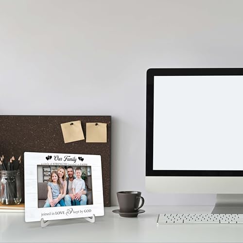 YSTEP Family Photo Frames - Wooden 4x6 Picture Frame for Desk Display - Our Family: A Circle of Strength - style: Style 1