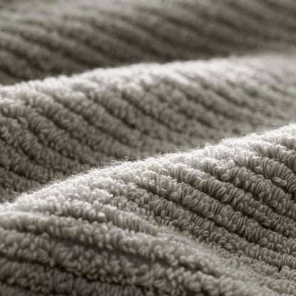 BOLL & BRANCH Turkish Ribbed Hand Towel Set, Pewter | Set of 2 - 100% Organic Turkish Cotton - Soft Absorbent Quick Dry Luxury Spa Hand Towels, Textured Rib Weave - color: Pewter, style: Turkish Ribbed