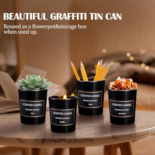 Scented Candles Gifts for Women Men, 8 Pack 3 Oz Scented Candles for Home, Natural Soy Wax Strong Fragrance Long Lasting Aromatherapy Candles for Women Men, Gifts for Birthday
