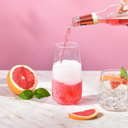 KROSNO Water Glasses Set of 6, 15.9 oz, Modern Collection | Drinking Glasses, Lead-Free Crystal Glassware, Juice Glasses, Water Glass Set, Dishwasher Safe, Made in Europe - size: 14.2 fl oz (Set of 6)