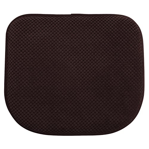 Kitchen Chair Cushions for Dining Chairs Thin Non Slip Office Seat Pads | Brown 17x15 U Shaped Washable Soft Thick Memory Foam Large Metal Wooden Outdoor Patio Chair Cushions - color: New Brown