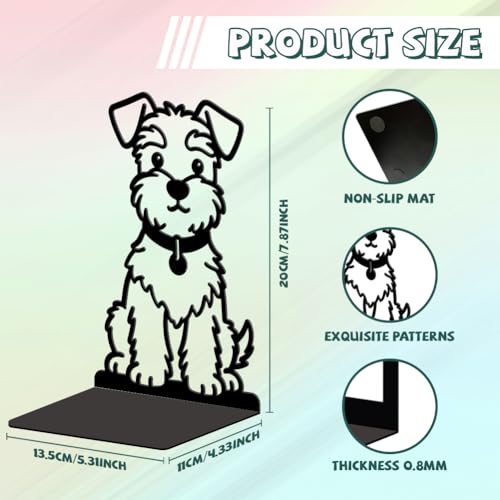 5.3"x4.3"x7.9" Metal Bookends, Heavy Duty Book Ends for Shelves | Cute Shanari Dog Theme Cast Iron Book Supports, 1 Pair Decor Stoppers for Desk, Library, Office & Home Shelves - style: Cute Shanari Dog