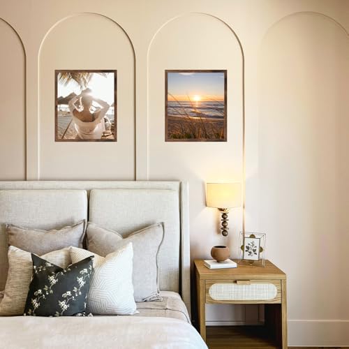 10x12 Picture Frame Deep Brown for Wall Hanging, Wood 10 x 12 Frame Photo Frame for Wall Horizontally or Vertically, Deep Brown, 3 Pack - size: 10x12 inch
