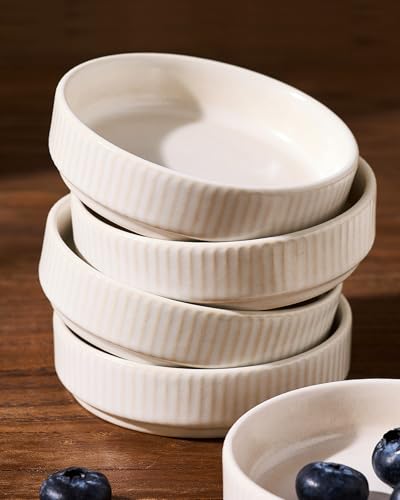 famiware Ceramic Soy Sauce Dish, 4oz Dipping Bowls Set of 8, Matte White | Individual Dip Sauce Cups/Dishes/Plates, Small Serving Bowls for Side Dishes, Condiments, Sushi, Appetizers, Reactive Glaze - color: Matte White, size: 8pcs