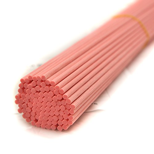 50 Pieces Fiber Reed Diffuser Replacement Refill Sticks for Aroma Fragrance (Pink, 10" x3mm) - color: Pink, size: 10"x3mm