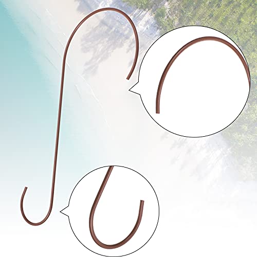 Hotop 6 Pieces Heavy Duty Big S Hooks Bird Feeder Garden Rustproof Stainless Steel Hook for Tree Branch, Kitchen, Bird House, Plants, Baskets, Lanterns and Bicycles(12 Inch,Bronzed) - color: Bronzed, size: 12 Inch