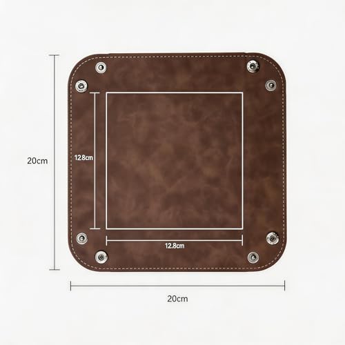 Valet Tray Desktop Storage Organizer – Vegan Leather Catchall Bedside Vanity Tray Nightstand Caddy Holder for Remote Controller, Watch, Keys, Phone, Wallet, Coin, Jewelry, Stone Brown - color: Stone Brown