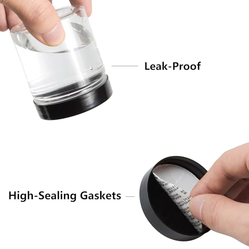 84PCS 4oz/125ml Plastic Jars with Screw On Lids Pressure Sensitive Seal,Clear Container for Storing Dry Food,Lotion, Makeup, Slime, Honey Jam, Cream, Butter,Black - color: Plastic-84Pack-Black