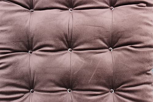 Velvet Bench Cushion for Outdoor Furniture, Anti-Slip Bottom Settee Cushions for Bay Window Loveseat Sofa, Non-Skid Rocking Chair Reclinger Car Seat Pads 17.7 L X 17.7 W, Brown - color: Brown, style: 17.7 L X 17.7 W