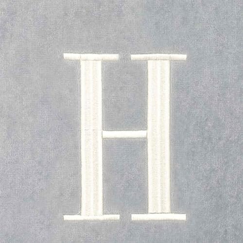 Avanti Linens - Towel Set, Soft & Absorbent Cotton, Embroidered Bathroom Decor, Set of 5 (Monogram Collection, Initial H) - style: H