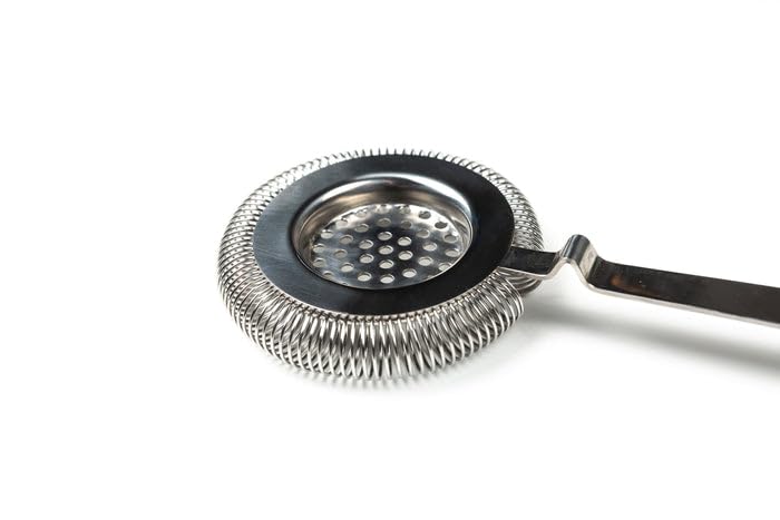 Antique Style Hawthorne Stainless Steel Chrome | Bar Hand Strainer | Cocktail and Mixing Glass Strainer for Bartending - color: Stainless Steel