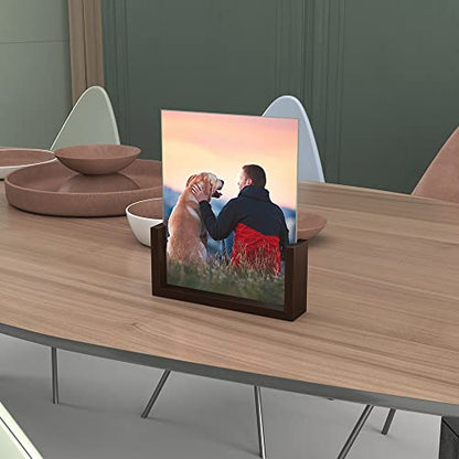 RLAVBL 8x10 Picture Frame Set of 2, Rustic Glass Photo Frames with Base for Tabletop Display - size: 8x10
