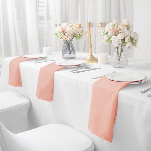 Bailarina Cloth Napkins Set of 80,17x17 inches Dinner Napkins Cloth Washable,Polyester Square Table Cloth Napkin Bulk with Hemmed Edges Ideal for Banquets, Parties and Weddings-Dusty Pink - color: Dusty Pink