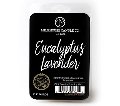 Milkhouse Eucalyptus Lavender Soy Wax Melts for Wax Warmer, 5.5 oz | Clean-Burning, Premium Fragrance Oil, Made in the USA - color: Eucalyptus Lavender
