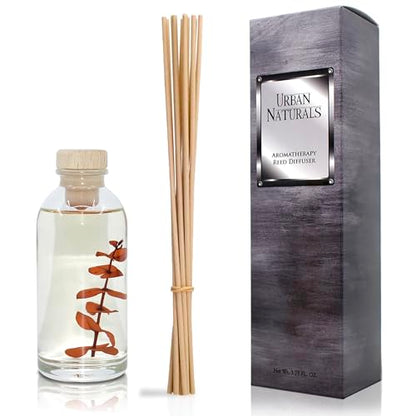 Reed Diffuser Set, Bay Rum & Sandalwood - Bathroom Décor | Powdery Bay Rum, Earthy Patchouli & Musk, A bold, spicy, Masculine scent - color: Bay Rum & Sandalwood