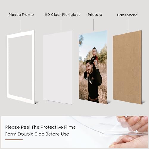 Heimlove White Collage Picture Frames Set of 12,Two 8x10,Two 6x8,Four 5x7,Four 4x6 Photo Frames,Gallery Wall Frame Set for Wall Mount or Tabletop Display - color: WHITE