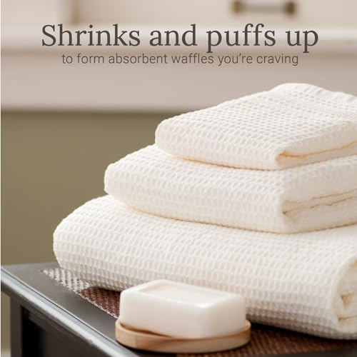GILDEN TREE Waffle Bath Sheet Large Bath Towels Quick Dry Thin Body Towels, 40x80 Oversized Bath Towels for Adults, 2 Pack Bath Sheet Set, Classic Style (Cream) - color: Cream, size: Bath Sheet (2 Pack)