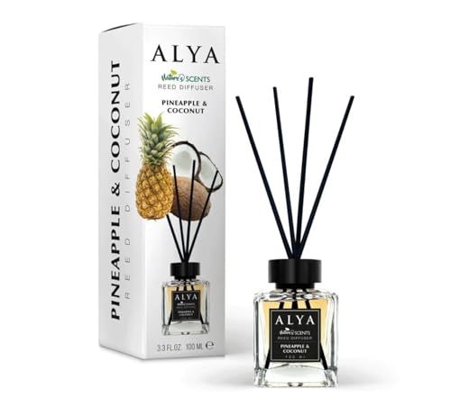 Nature's Scents Reed Diffuser, Pineapple & Coconut Fragrance, 3.3 FL OZ, 100 ML