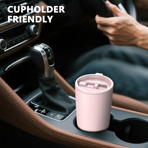 TILUCK 20 oz Insulated Coffee Tumbler with BPA-Free Lid | Travel Coffee Mug, Dishwasher Safe, Cup Holder Friendly, Double-Wall Vacuum Insulation for Hot & Cold Drinks, Matte LightPink - color: Matte LightPink, size: 20 Ounces